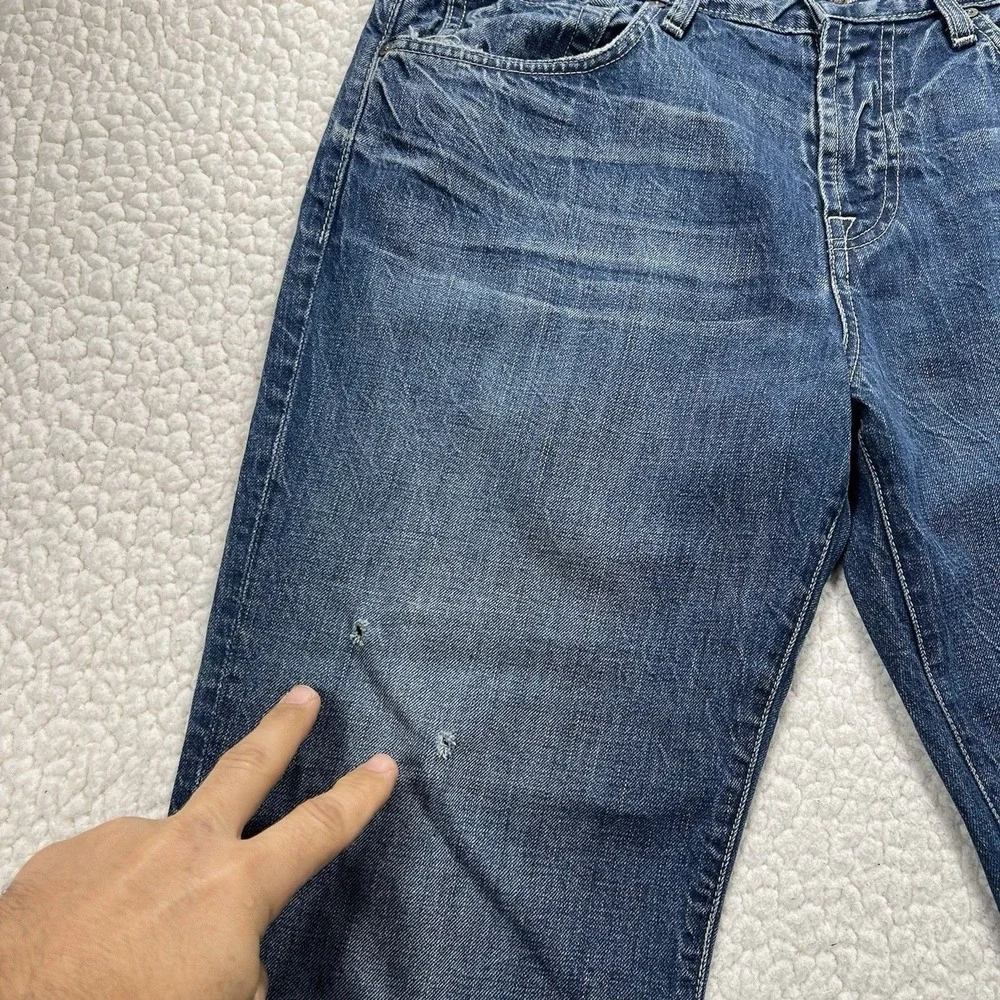 7 For All Mankind Carsen Jeans Men's 34 (Actual 36x28) Blue Straight USA Grunge‎